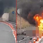 Antalya'da korkunç kaza!  Devrilen araçta yanarak can verdiler